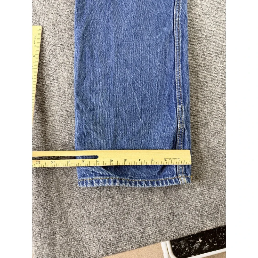 Vintage Levi's 501 Straight Leg Jeans Mens 42x34 Light Blue Wash Button Fly‎